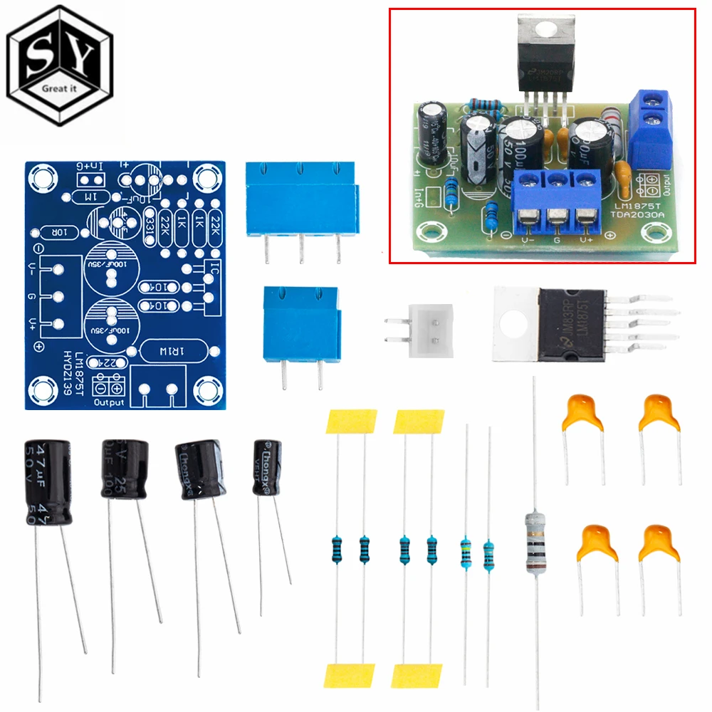 LM1875T mono boom level power 30W amplifier board speaker power amplifier PCB production DIY kit LM1875