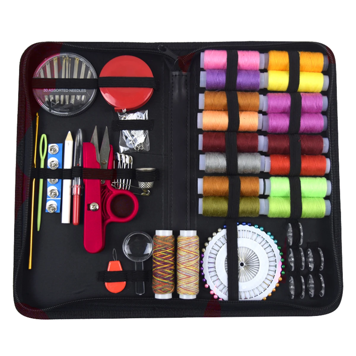 

136pcs Sewing Kit Accessories Set Repair Emergency Mending Tools Thread Needles Pins Scissors Button Organizer Case