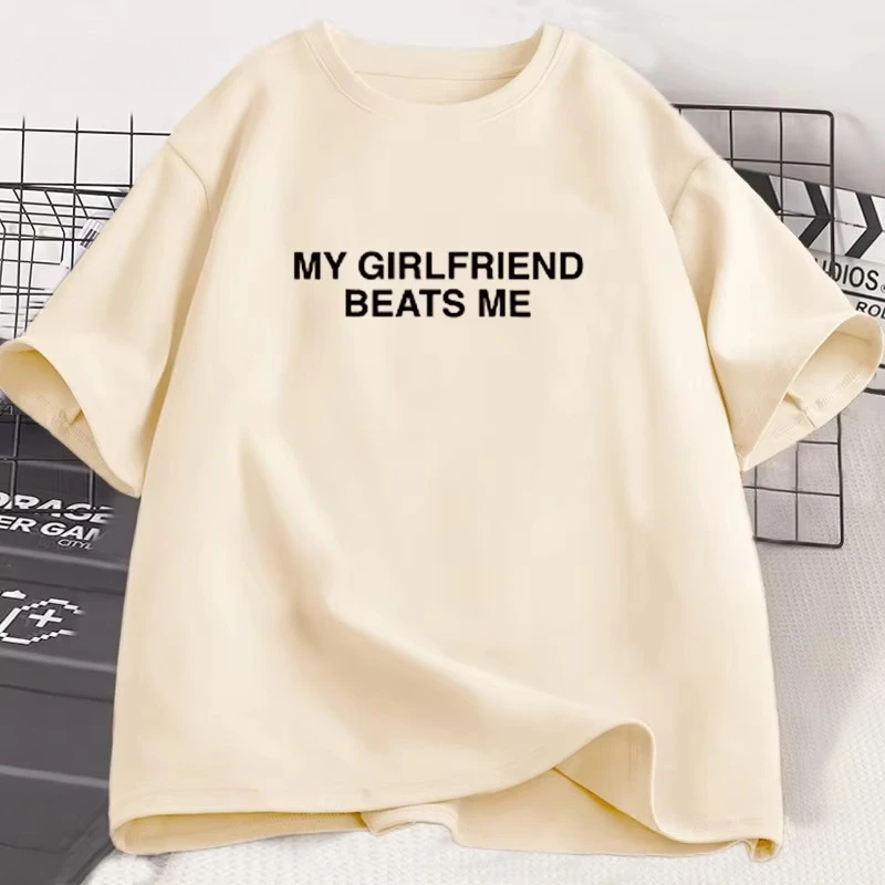 صديقتي يدقني تي شيرت قصير الأكمام مضحك زوجين تي شيرت الفكاهة الحب تي شيرت الملابس فضفاضة تيز