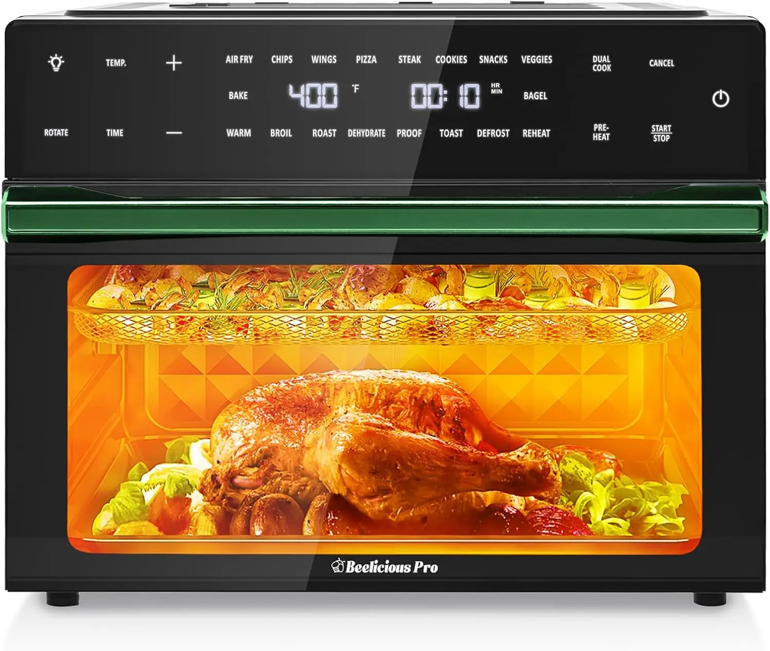 32   Large Air Fryer, 19-In-1 Air Fryer Toaster Oven Combo with Rotisserie and Dehydrator, Digital  Oven Counter