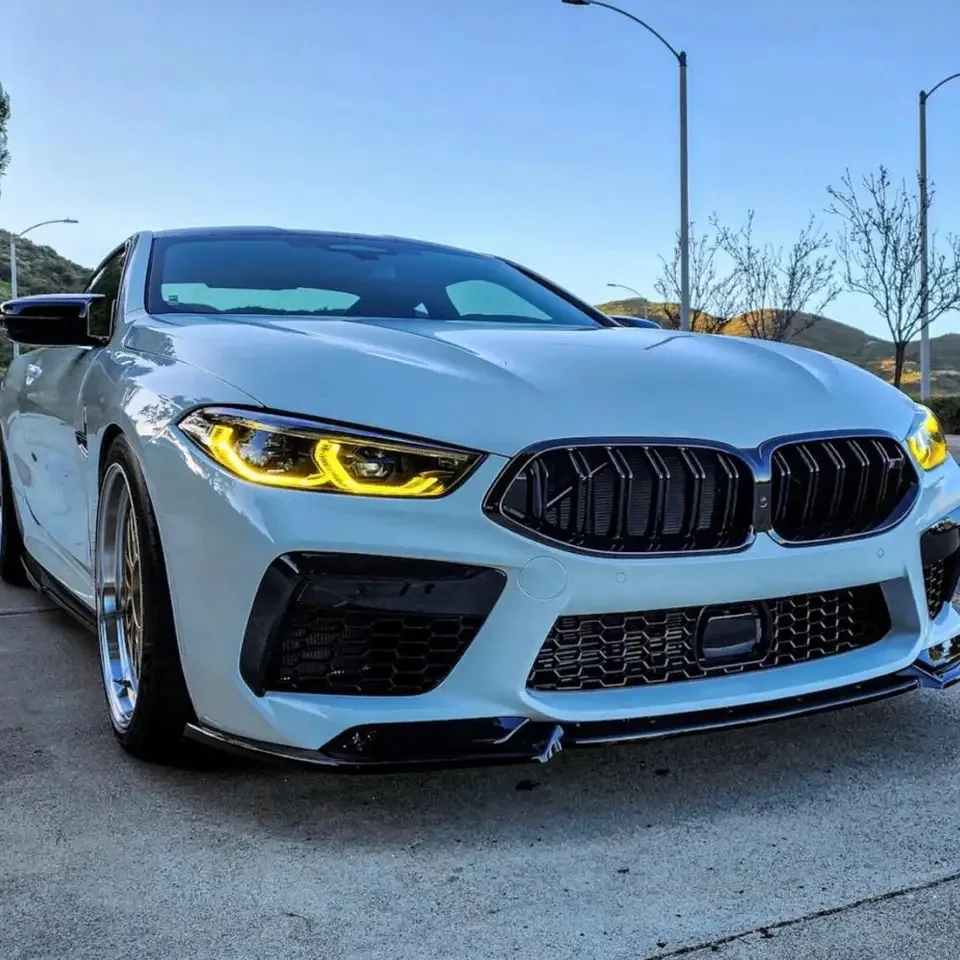 CSL Style Lemon Yellow DRL Daytime Running Lights For BMW F91 F92 F93 M8 G14 G15 G16 8Series 63119498647 63119498649 LED Chips