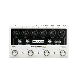 MOOER Digital Preamp Live Guitar Effect Pedal With 12 Independent Preamp Channels IR Loading TONE CAPTURE Sampling Guitar Parts