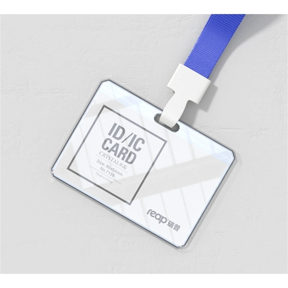 86x54mm Retractable Custom Lanyard With Full Transparent Business Id Ic Card Holder Vertical Horizontal Available