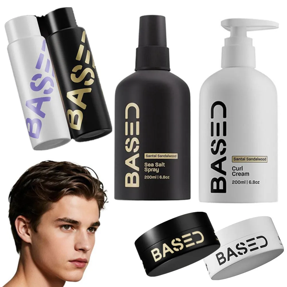 Based Bodyworks Sea Salt Hair Clay High Hold & Low Shine Matte Finish Hair Styling Wax Simple Long-Lasting Natural Men Women