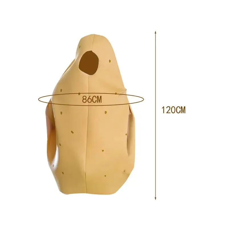 

Potato Costume Comfortable Funny Dressing up for Role Playing Party Supplies Stage Performance Carnival Halloween Adult Costume
