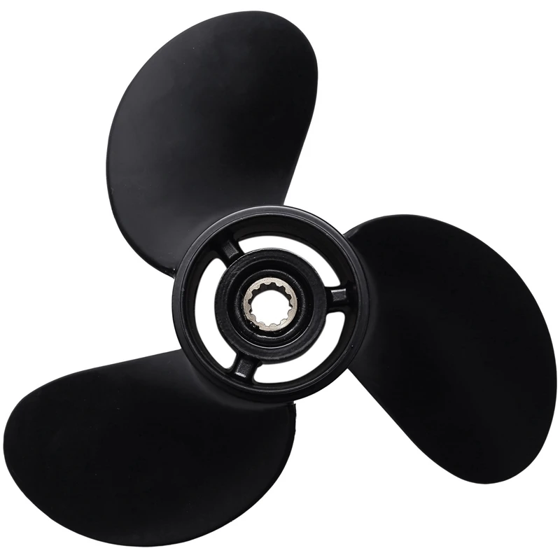 3B2-64515-0 Outboard Propeller For Tohatsu/Nissan/Mercury 8-9.8Hp R-Rotation Aluminum Alloy 3 Blades 12 Spline Tooth