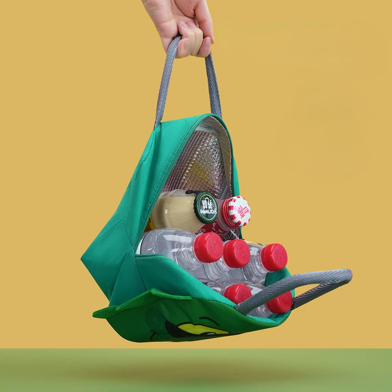 Bolsa de almuerzo con dibujos animados para niños, bolso de mano portátil para la escuela, impermeable, para Picnic al aire libre