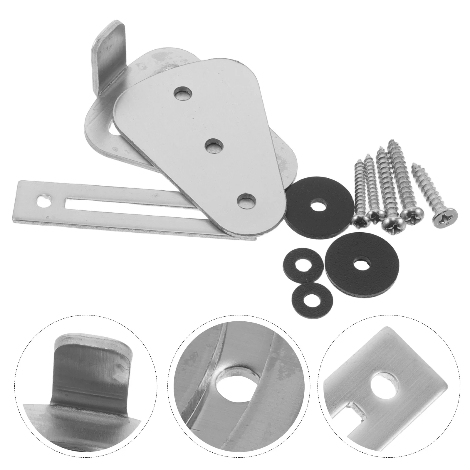 

Stainless Steel Barn Door Latch Lock 2.2x1.6 Inch Silver Sliding Interior Privacy Lock Hardware for Bedroom Kitchen Closet Heavy