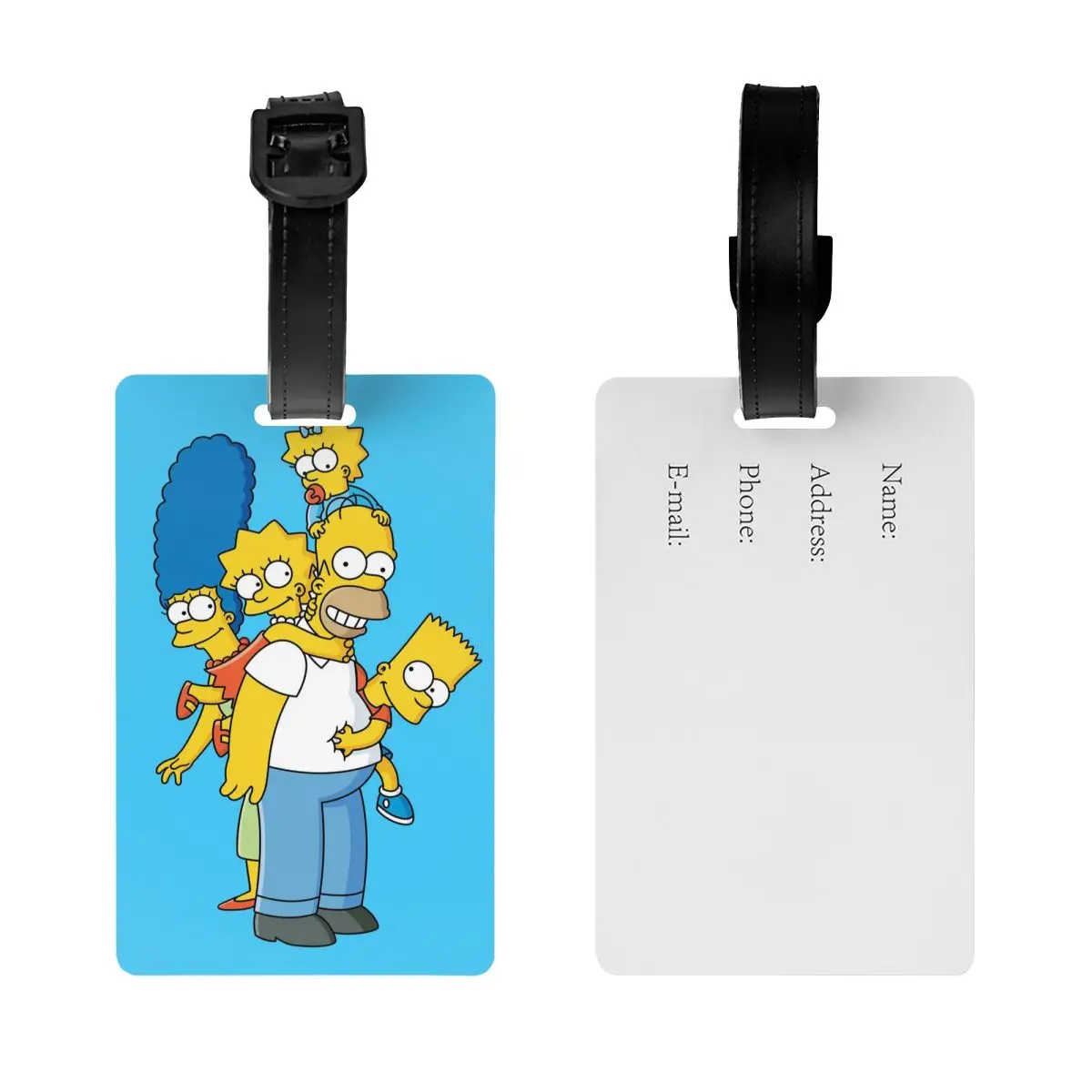 علامة الأمتعة المخصصة The Simpsons Bart لحقائب السفر التلفزيونية وغطاء الخصوصية وبطاقة الهوية