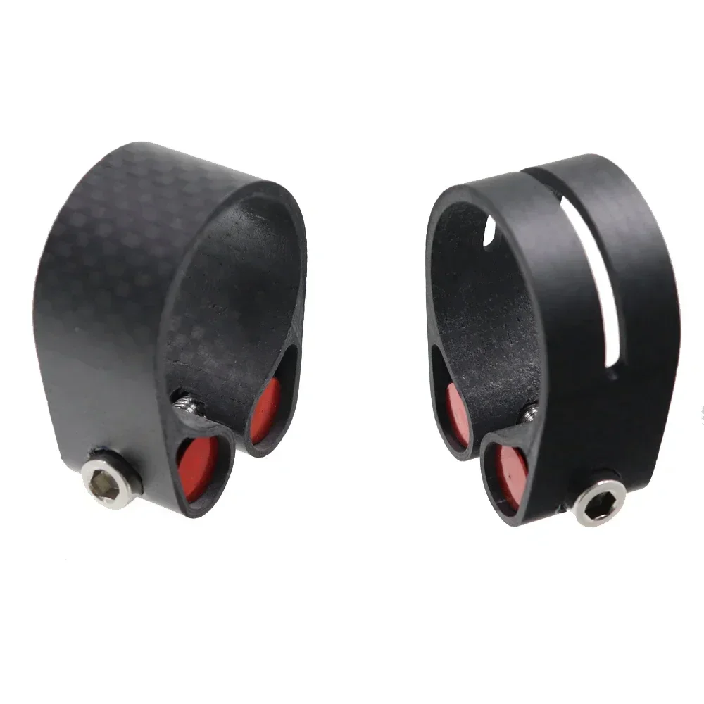 MTB bike seat post clamp Suitable matt for 27.2mm/30.8/31.6mm Road bicycle Sitting tube clamp Ultralight carbon fiber Lock ring