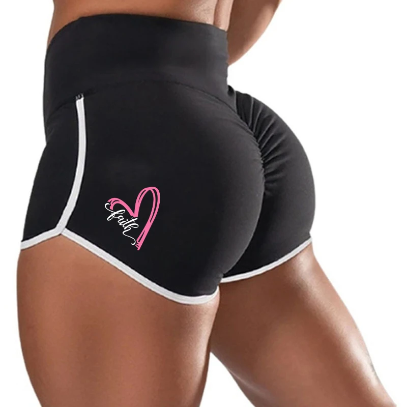 Summer Sports Shorts Women High Waist Stretch Seamless Fitness Tights Push-ups Gym Training Tights