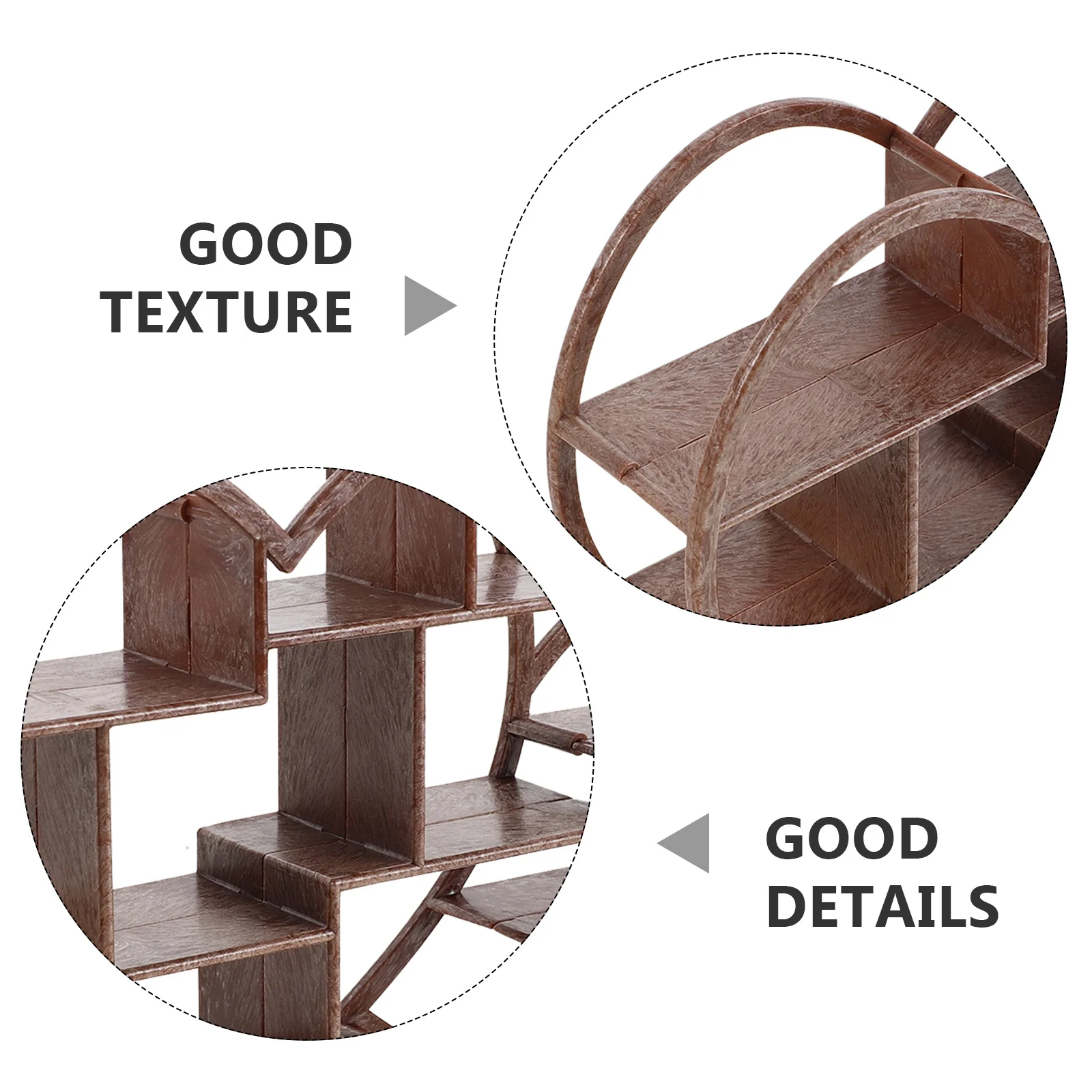 3 pçs rack de armazenamento em miniatura estilo asiático prateleira de plástico resistente para decoração de móveis em miniatura estante de exibição de casa de bonecas