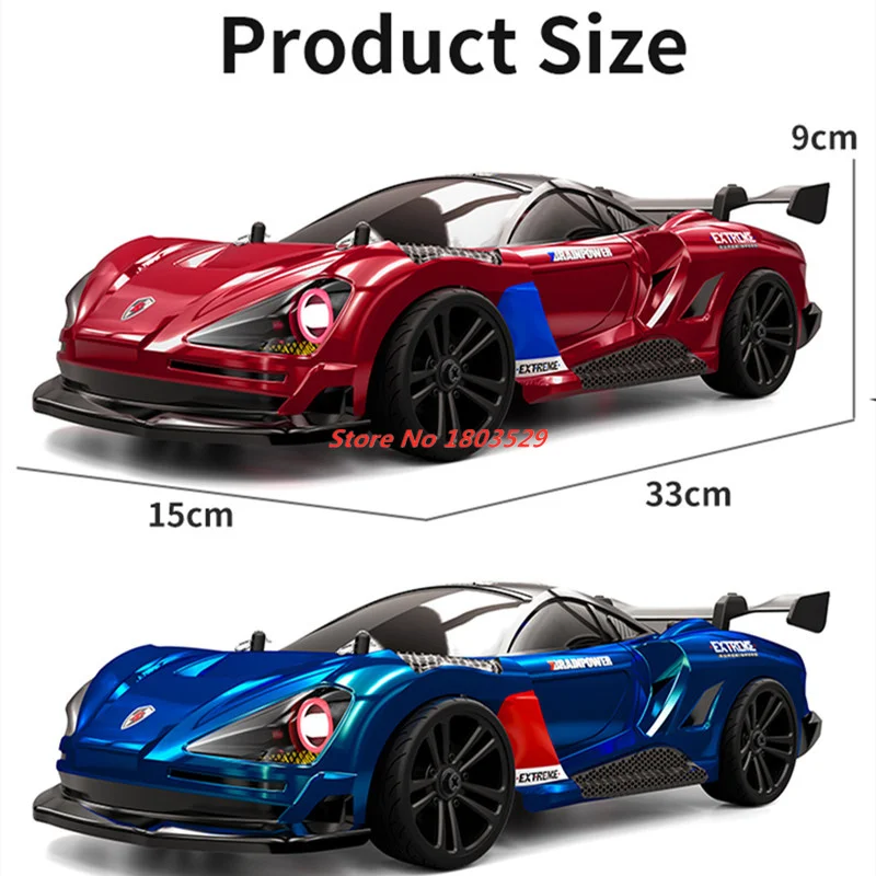 40KM/H 2.4G Four-Wheel Drive Flat Running Drift Car 4WD Racing Car Vehical Large Remote Control Car Toys For Kids With 3 Battery