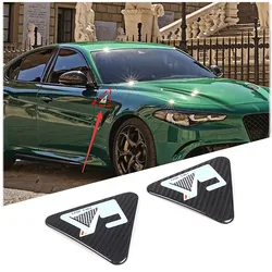 For Alfa Romeo Giulia/Stelvio real carbon fiber car styling car fender air outlet side sticker exterior protection accessories