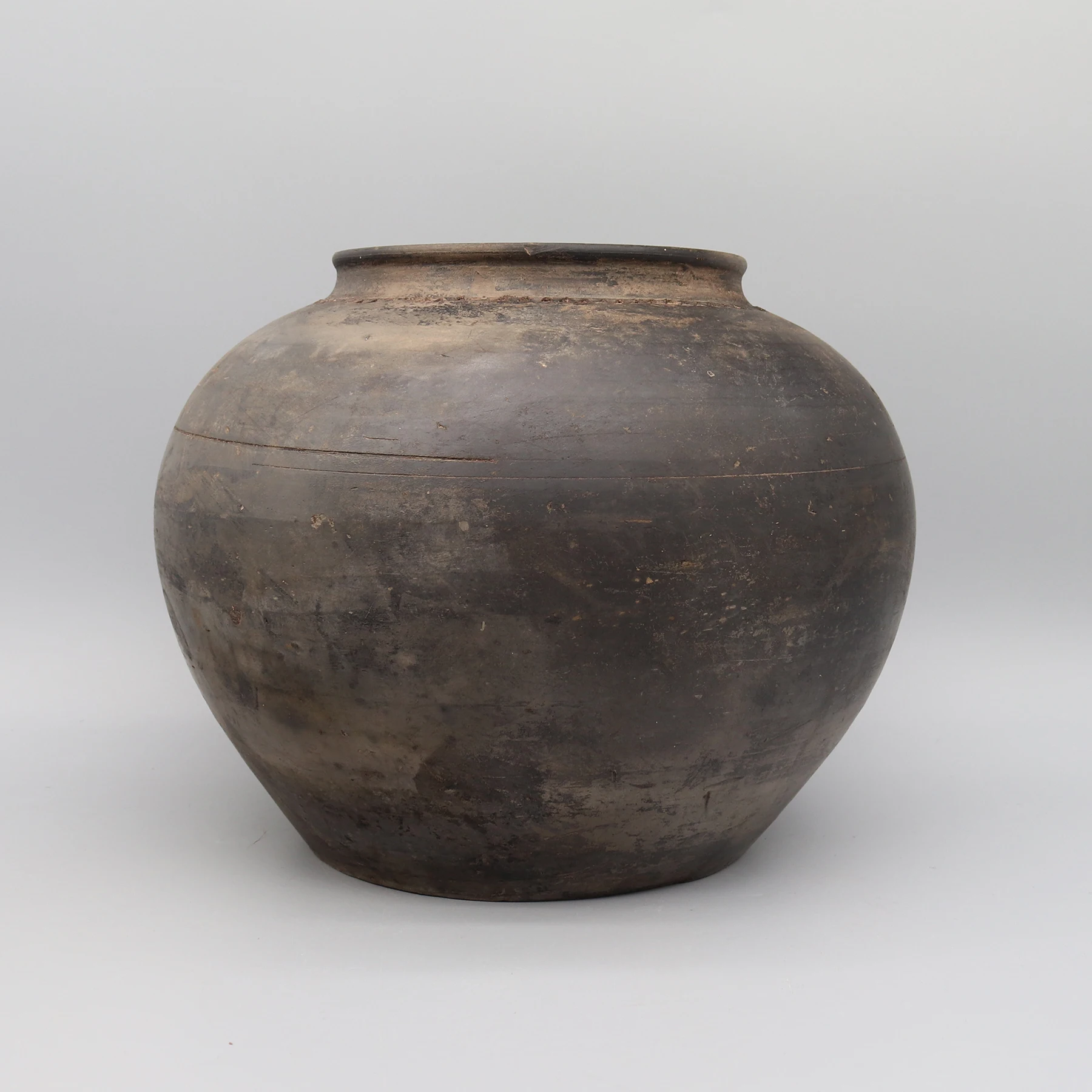 Old grey pot, Flower vase, Home decoration