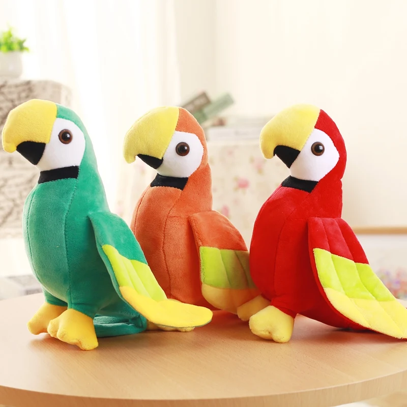 

20/25cm Kawaii Lifelike Rio Macaw Parrot Plush Stuffed Animal Toy Soft Cute Parrot Dolls for Children Girls Baby Birthday Gifts