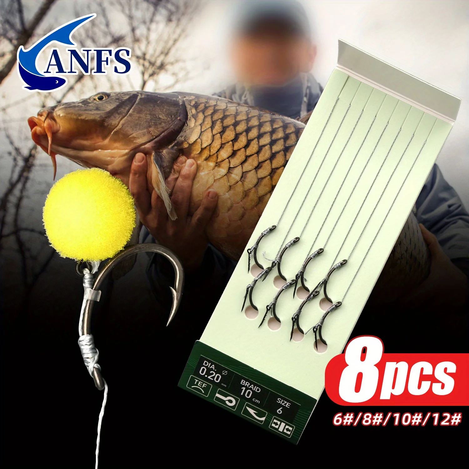 8Pcs Carp Fish Hook…