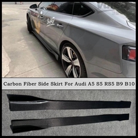 For Audi A5 S5 RS5 B9 B10 2017-2024 Real Carbon Fiber Body Side Skirt Kit Lip Spoiler High Quality Trim Cover Splitter