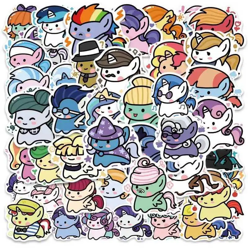 100 Sheets Kawaii Cartoon My Little Pony Handbook Sticker Diy Notebook Phone Case Decorate Material Kawaii Child Stickers Gifts