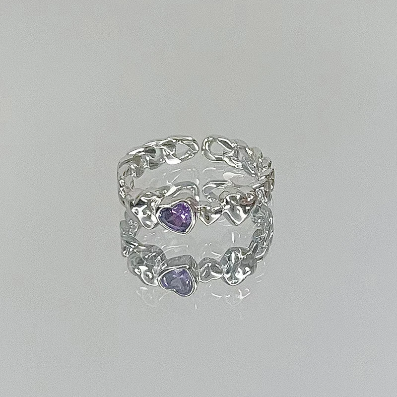 

New 925 Sterling Silver Love Ring Simple Charm Women's Ring Birthday Party Gift for Friends Exquisite Jewelry