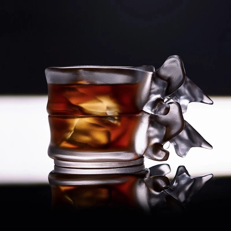 Tazza per colonna vertebrale in vetro cristallo senza piombo/tazza whisky/tazza spirituale/tazza antica/tazza da caffè