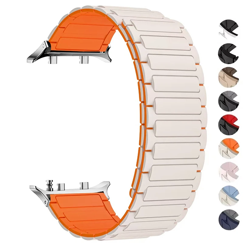 Tali Silikon Magnetik untuk Jam Tangan Huawei D2 Tali Gelang Olahraga untuk Jam Tangan Huawei D2 Gelang Lingkaran Lembut Aksesori Korea