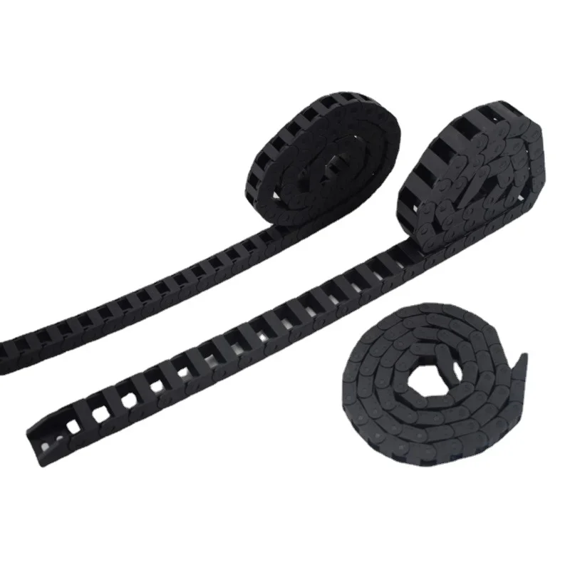 1m Transmission Chain Semi Enclosed Non Openable Plastic Towing Nylon Cable Towing Chain Steel Wire Rope Bracket for Cnc Route