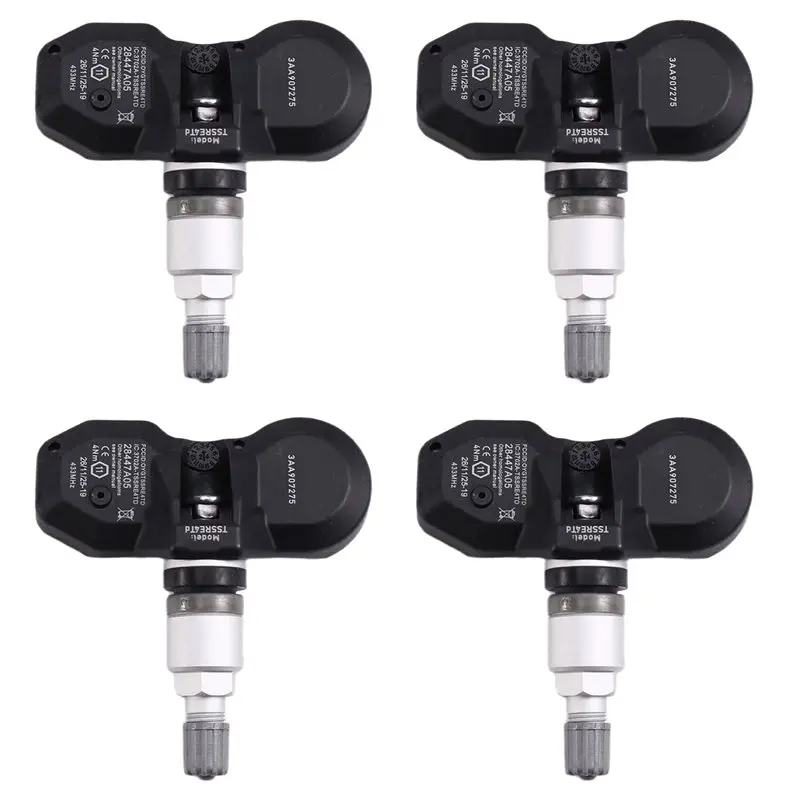 

A33K-For VW CC Passat Tiguan Compatible 4Pcs Car 433Mhz TPMS Tire Pressure Sensor Monitor System 3AA907275D