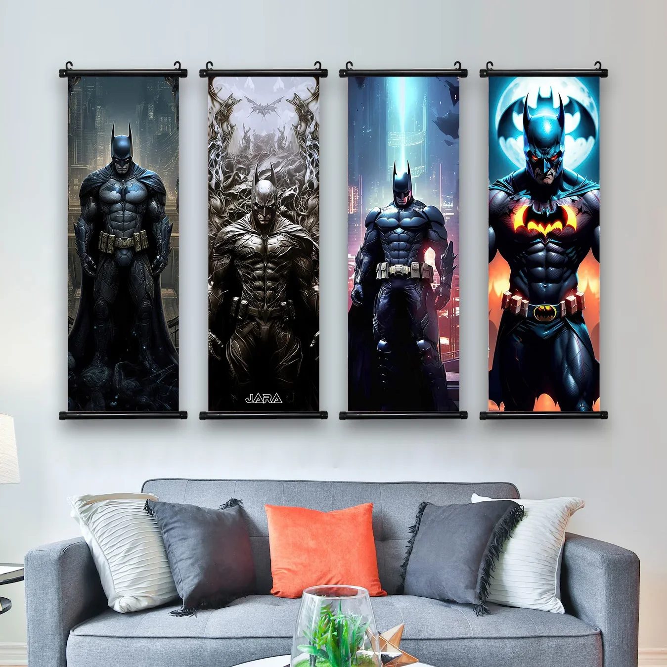 DC Batman Hanging Scroll Poster Movie Wallpaper Wall Artwork Canvas Painting Print Joker BedRoom Computer Room Decoration Art