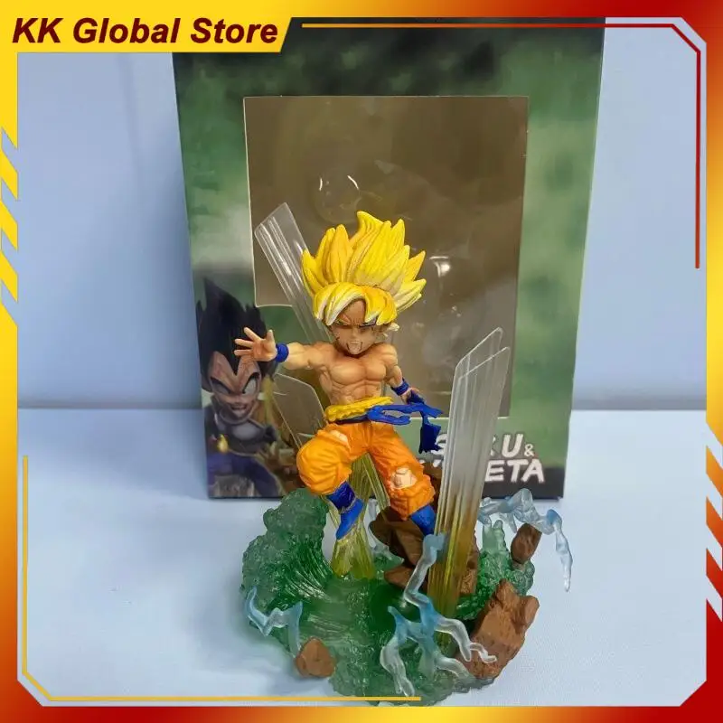 11cm nova dragon ball anime figura vegeta iv son goku perímetro pvc modelo estátua decoração de mesa ornamentos presente de natal brinquedos