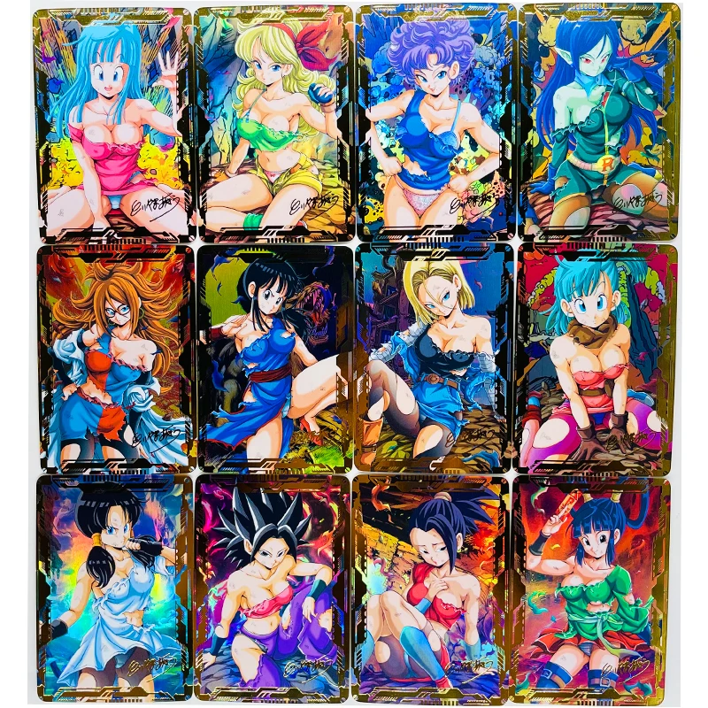 27pcs/set Super Saiyan Dragon Z Videl Android 18 Battle Damage Sexy Heroes Battle Card Ultra Instinct Game Collection Cards