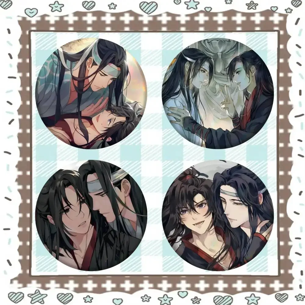 G-Grandmaster Of Demonic Cultivation Anime Badge Tinplate Meme Round Brooch For Hat Bag Creative Lapel Jewelry Accessories Gifts