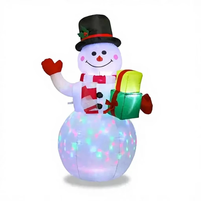 Electric Inflatable Polyester Snowman Set - Other Furniture Accessories