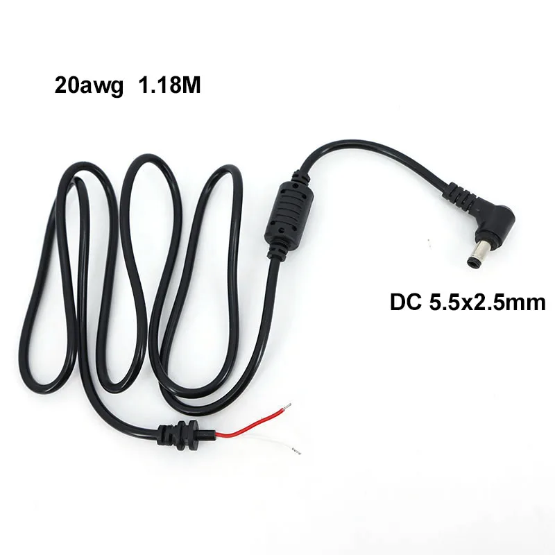 5.5 x 2.5 mm Laptop Power Connector Jack Dc Plug Adapter Charger Cable Cord 120W for Notebook Charger 1.18M w28 view 2