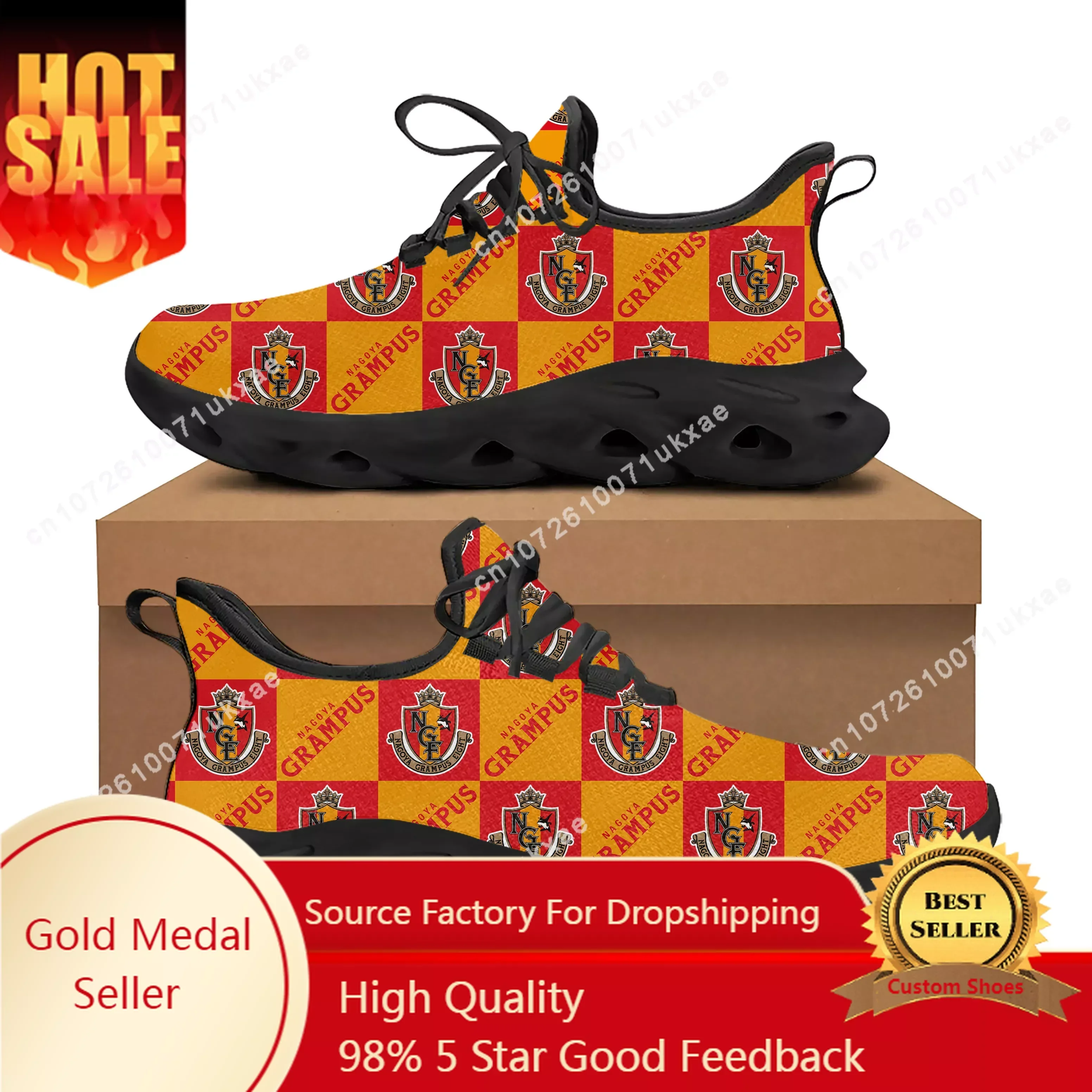 

グランパス Grampus Football Flats Sneakers Mens Womens Sports Running Shoe High Quality DIY Sneaker Lace Up Mesh Footwear custom made