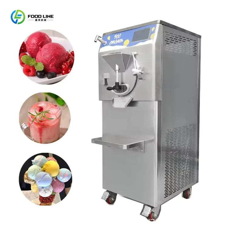 Customized 100L/H Italian Gelato Batch Freezer Adjustable Speed Hard Ice Cream Making Machine for Commercial