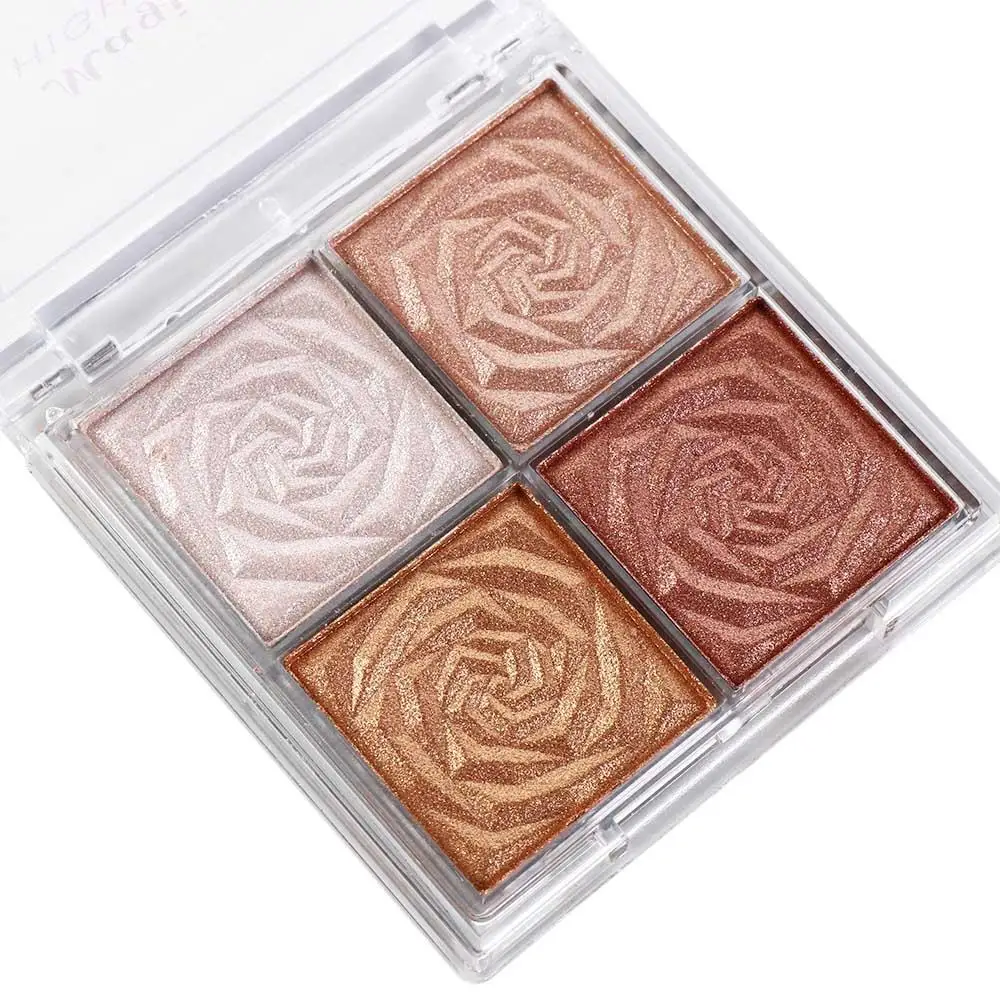 Paleta de cosméticos 3D para mujer, bronceador facial, colorete, resaltador de brillo, polvo de resaltado de diamante, herramienta de maquillaje