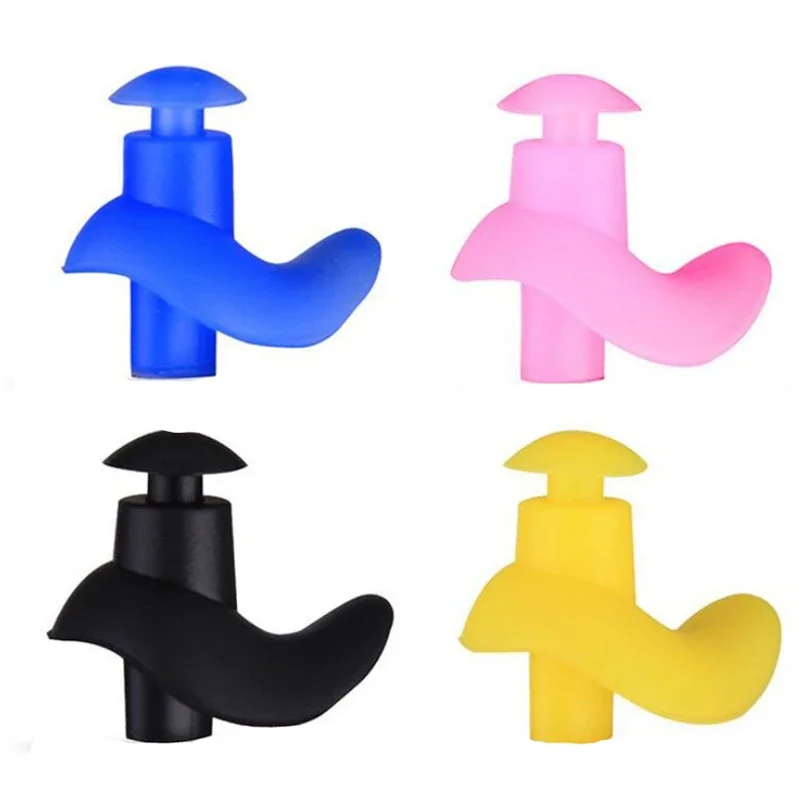 1 Pair Soft Ear Plugs for Water Sports Swimming Silicone Waterproof Dust-Proof Earplugs Anti-noise Ear Plug Shield Protector