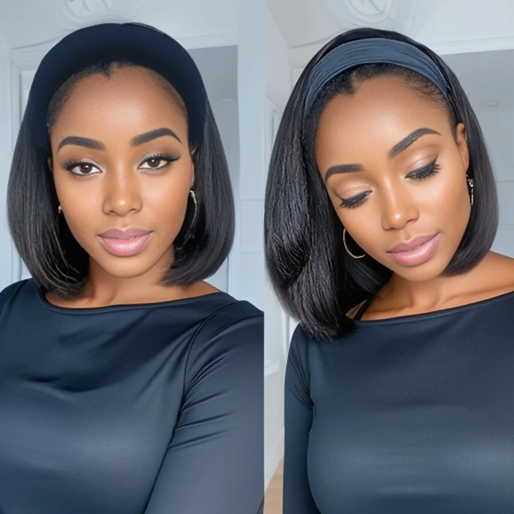 مستقيم البرازيلي شعر الإنسان عقال الباروكات 180 الكثافة للنساء عقال باروكة من شعر طبيعي كامل آلة صنع شعر مستعار