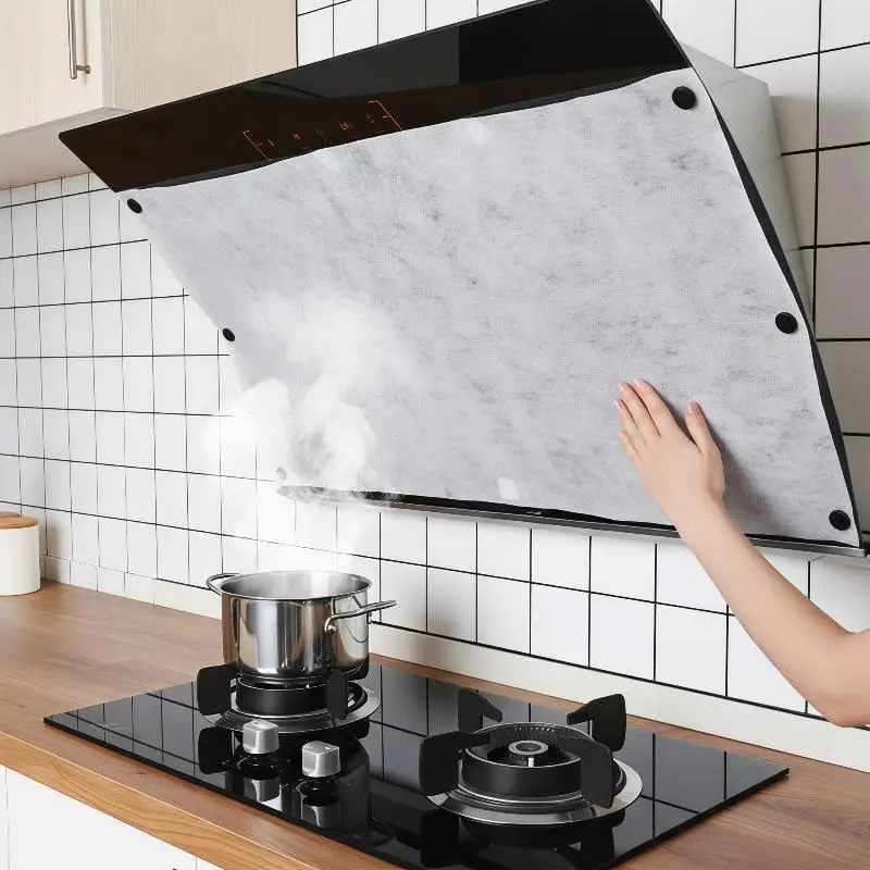 Non Woven Disposable Kitchen Oil Absorbing Paper 12 Sheets Anti Oil Leak Filter Paper for Home Cooking Baking Food Processing