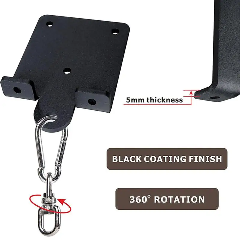 Heavy Bag Mount 360 Degree Rotation Wall Ceiling Mount Wood Beam Hook Heavy Duty Bag Hanger Bracket for Boxing Muay Thai