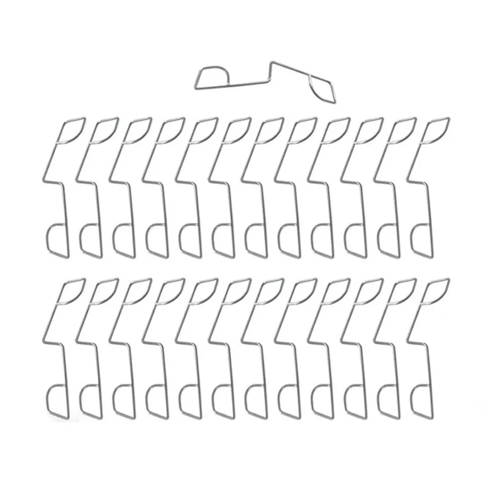 

25pcs Stainless Steel Fence Plate Clip Stable Durable Fence Panel Fasteners Reusable Fence Fixing Clip Shock-Absorbing Tool