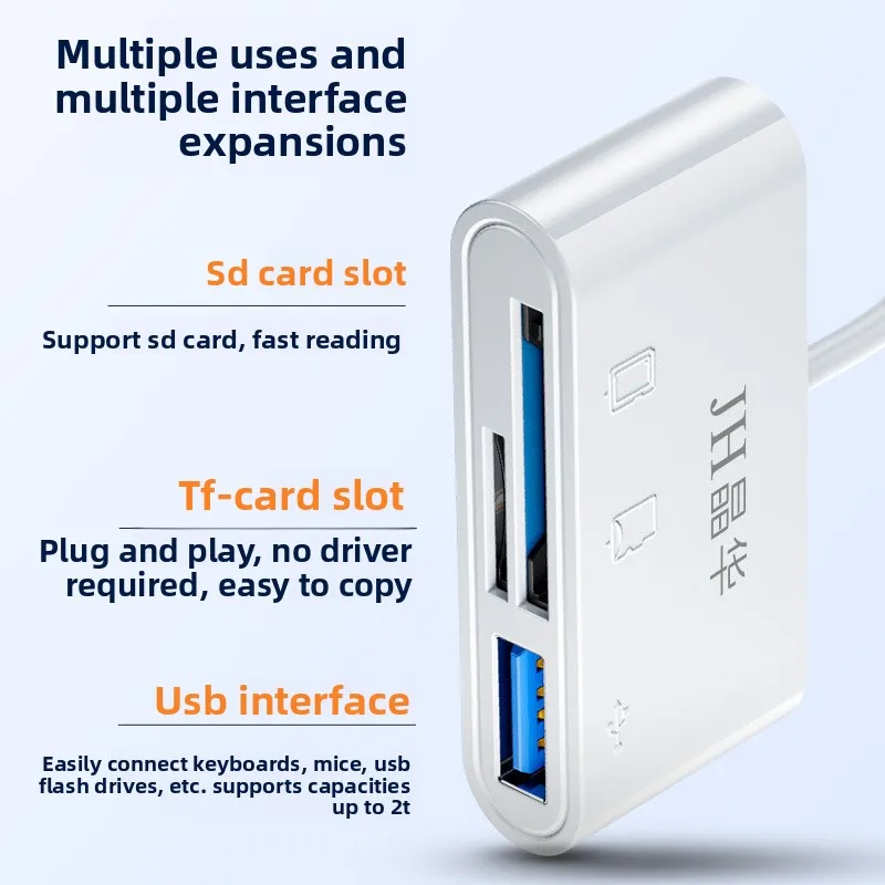 Jinghua Three-in-one Card Reader Otg Multi-function Type-c Card Reader Transfer TF Card SD Camera Card U Disk Mobile Phone