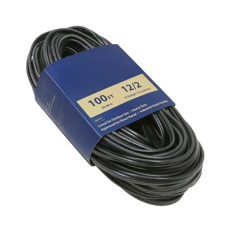 

Ландшафтный провод низкого напряжения 12/2, 100 футов, устойчивый к атмосферным воздействиям наружный подземный многожильный кабель для прямого подключения