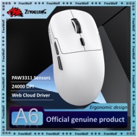 FREEWOLF A6 Wireless Bluetooth Ultra-Lightweight Gaming Mouse  PAW3311 Sensor, 24000DPI, RGB, PC/Laptop Compatible