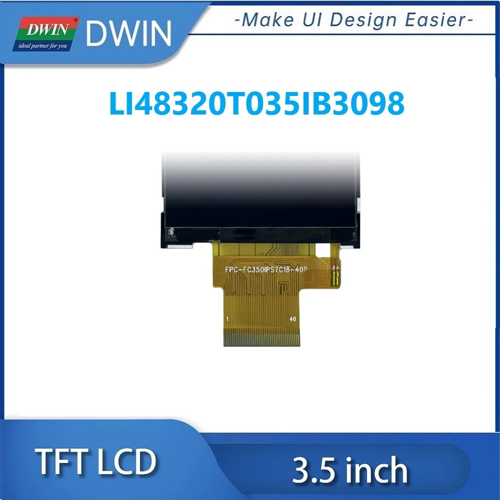 Imagem -04 - Dwin-lcd Módulo de Toque Capacitivo 300 Brilhante 320x480 24bit Rgb Ips Tft Gt911 Controlador Capacitivo Resistivo Li48320t035ib3098 35