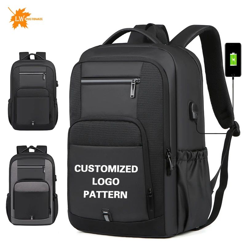 Large capacity men's backpack custom logo high-end travel fashion women's backpack commuting backpack waterproof computer bag