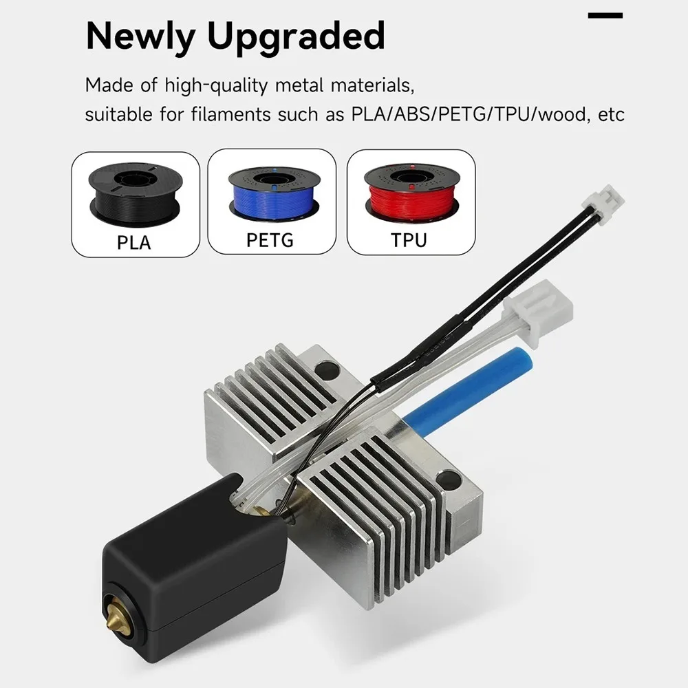 24V Ceramic Hotend Kit 0.4mm Nozzle 80W Hotend Kit With Heatsink Heatsink Included for Elegoo Neptune 4 Plus/Neptune 4 Max