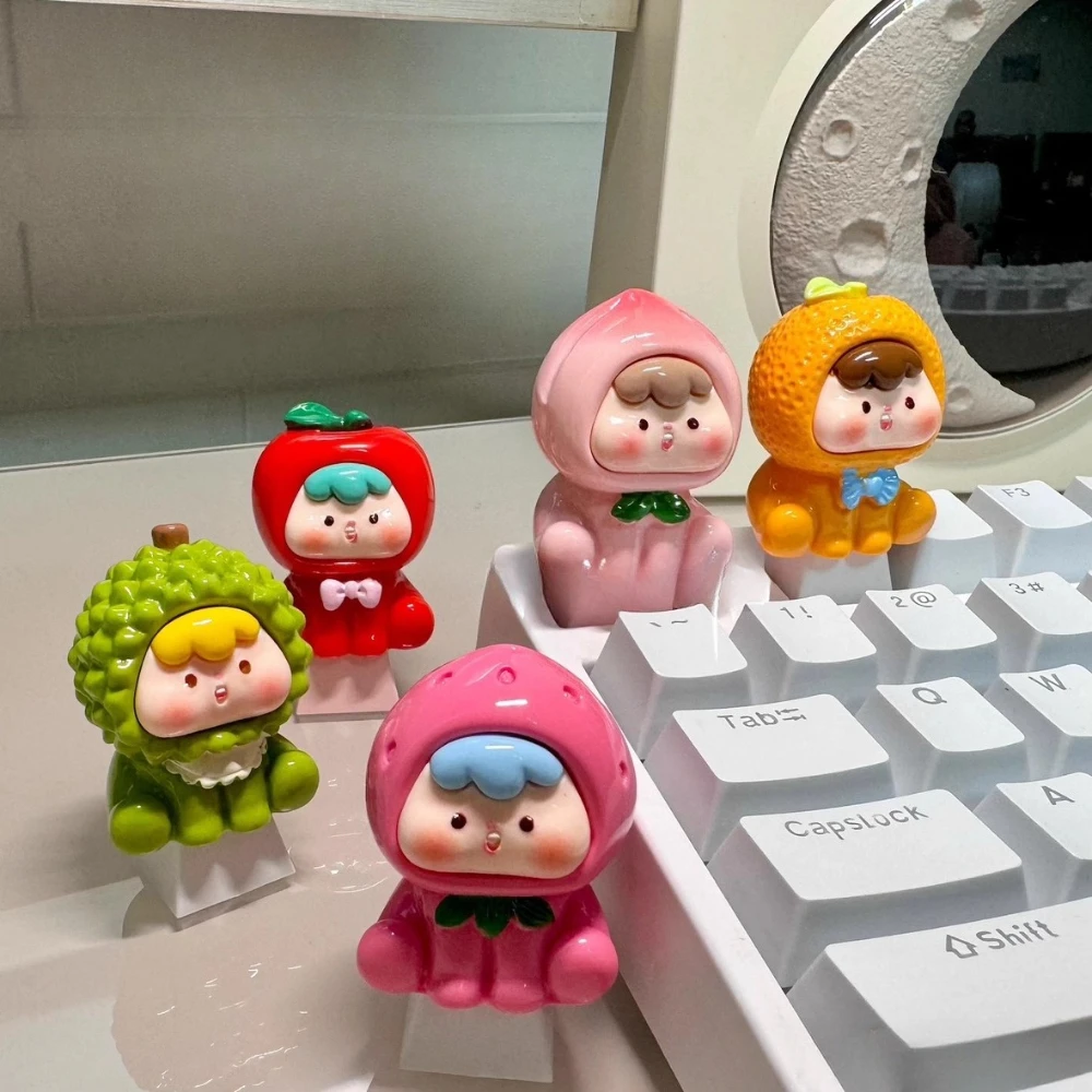 

Fruit Baby Cute Cartoon Keycaps for Suitable for Cross Axis Mechanical Keyboard ABS OEM Cherry Profile Gaming Accessories Gift