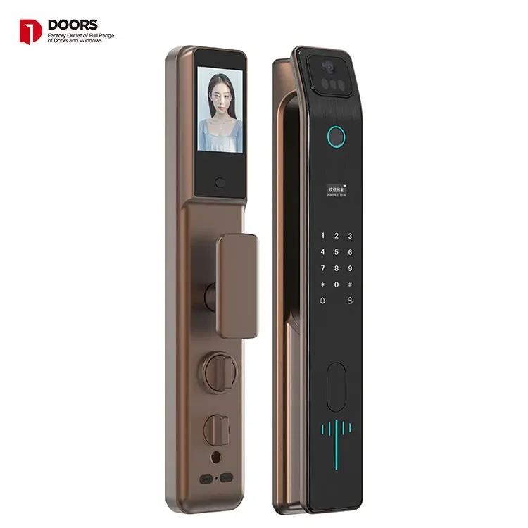 005Smart Locks Door 3D Face Recognition Smart Door Lock WIFI Fechadura de porta de alumínio